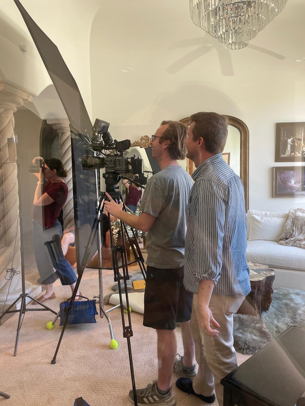 Behind the scenes on a Lightbox Digital interview shoot