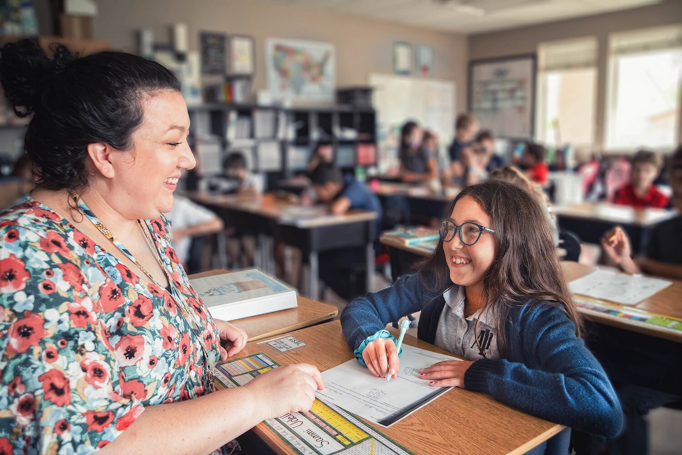 Hands-on learning in a classroom